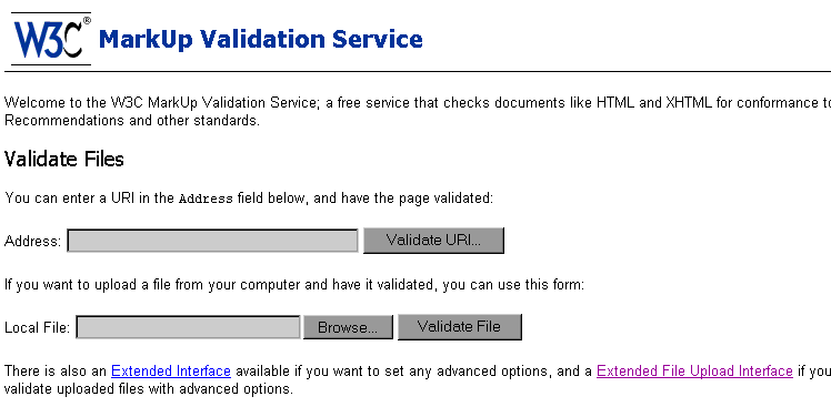 W3C Validation Page