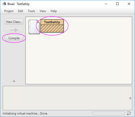 Open TestSetup project