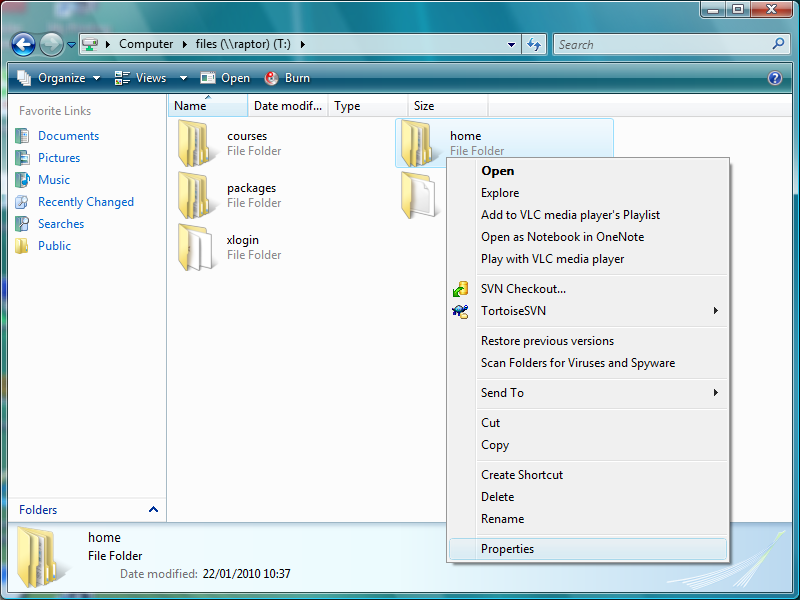 Set permissions on home folder
