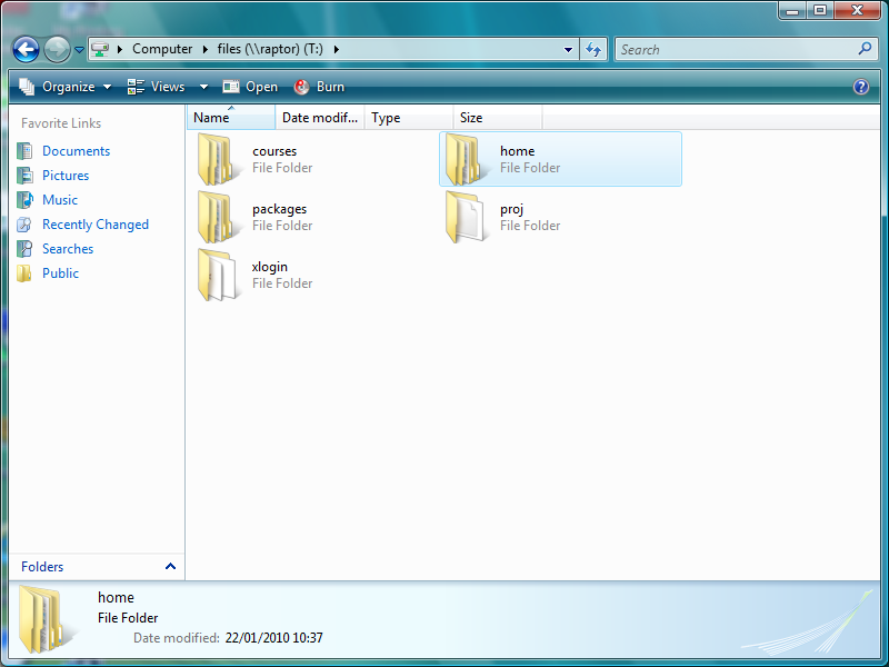 Folders on raptor