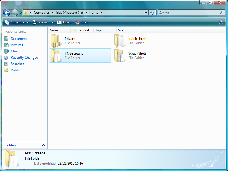 Create the folders Private and public_html