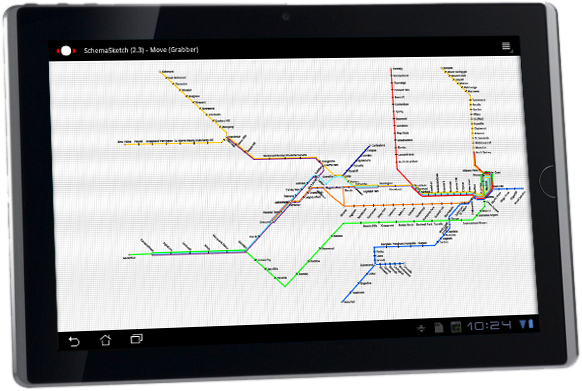 SchemaSketch v2.3 running on an ASUS Eee Pad 
Transformer