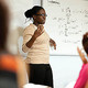A lecturer explaining a subject