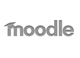 The Moodle logo consisting of the word moodle with a graduation hat on top of the m